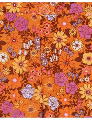 PANTS VISCOSE AOP-ORANGE