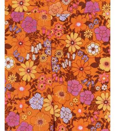 PANTS VISCOSE AOP-ORANGE