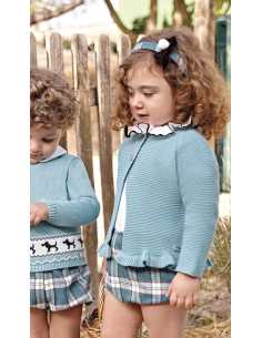 CONJ. CHAQUETA NIÑA CUADROS