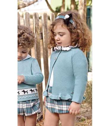 CONJ. CHAQUETA NIÑA CUADROS