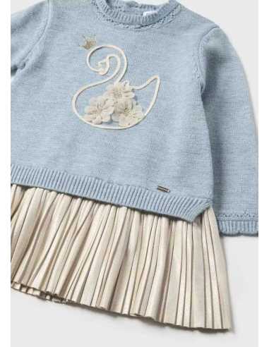 VESTIDO TRICOT COMBINADO