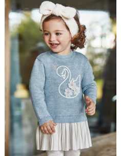 VESTIDO TRICOT COMBINADO