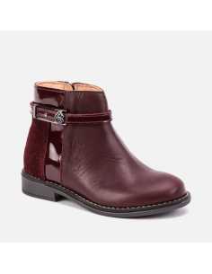 Botines piel hebilla niña