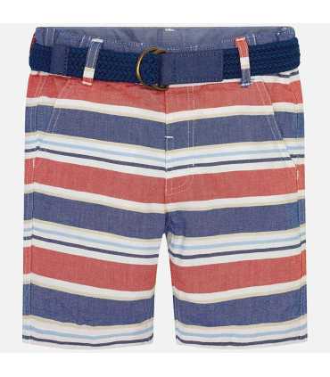 Bermudas rayas cinturón niño