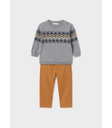 CONJ. PANT. JERSEY INTARSIA