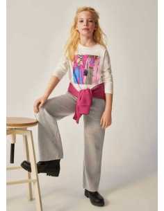 PANT. LARGO FELPA TACHUELAS