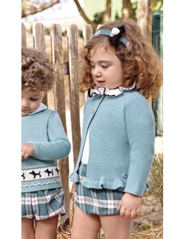 CONJ. CHAQUETA NIÑA CUADROS