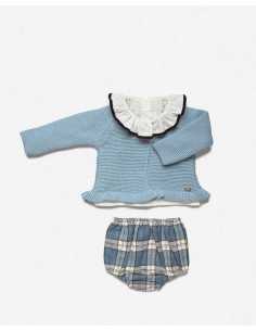 CONJ. CHAQUETA NIÑA CUADROS 2