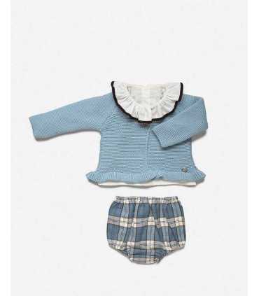 CONJ. CHAQUETA NIÑA CUADROS