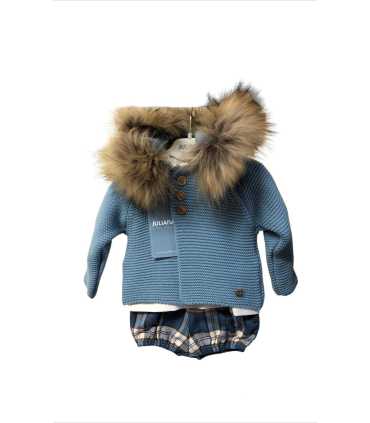 CONJ. CHAQUETA NIÑO CUADROS CAPUCHA