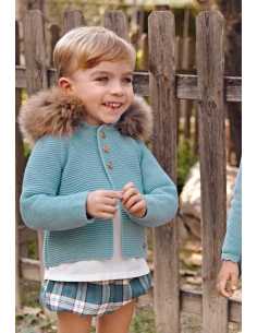 CONJ. CHAQUETA NIÑO CUADROS CAPUCHA