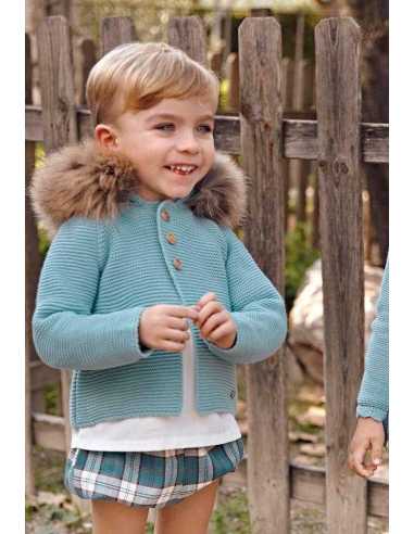 CONJ. CHAQUETA NIÑO CUADROS CAPUCHA