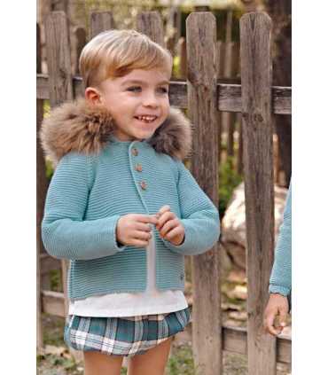 CONJ. CHAQUETA NIÑO CUADROS CAPUCHA
