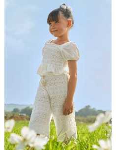 Pantalón culotte croché niña