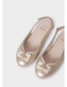 Bailarina destalonada lazo plantilla piel sostenible niña