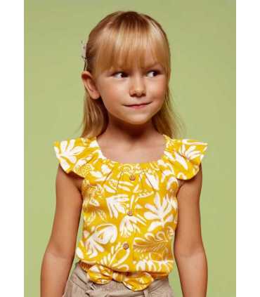 Top estampado con nudo niña