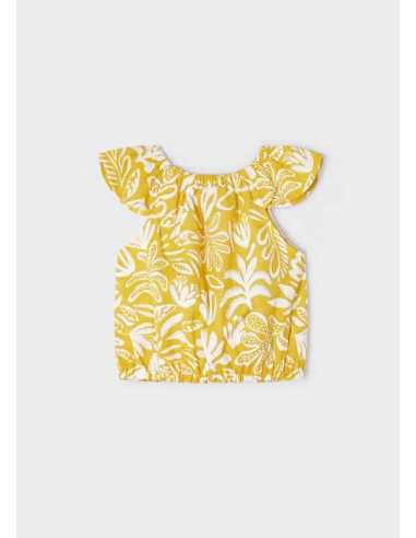 Top estampado con nudo niña