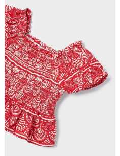 Blusa estampada punto smock niña 2