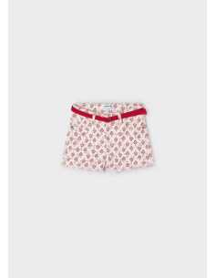 Pantalon corto sarga estampada