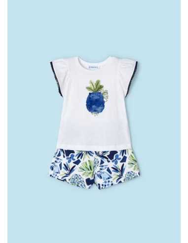 Conjunto 2 piezas pantalón corto estampado niña