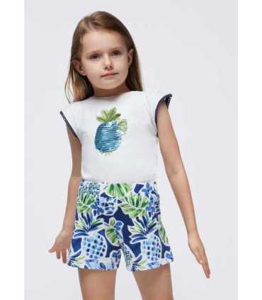 Conjunto 2 piezas pantalón corto estampado niña