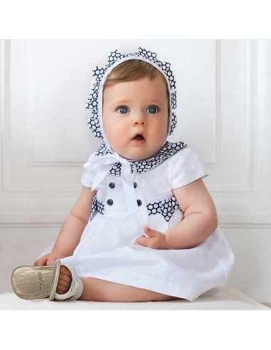 VESTIDO CAPOTA Y BRAGA PIQUE