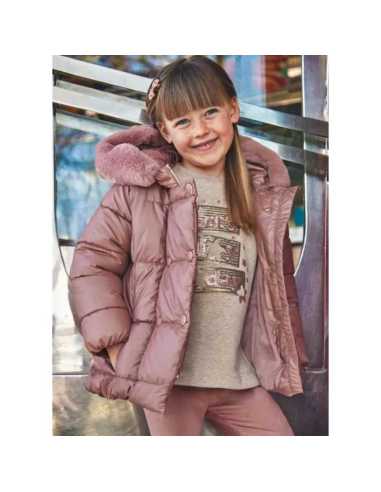 Chaquetón largo nacarado niña