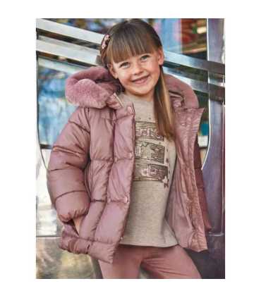 Chaquetón largo nacarado niña