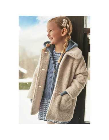 Abrigo rizo cuello pelo niña