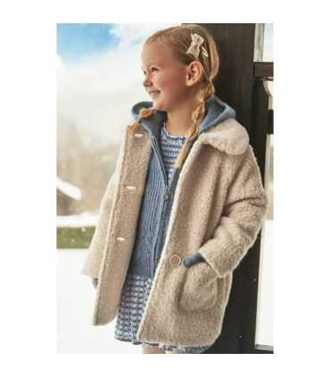 Abrigo rizo cuello pelo niña