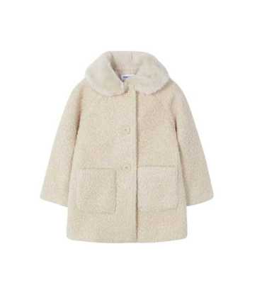 Abrigo rizo cuello pelo niña