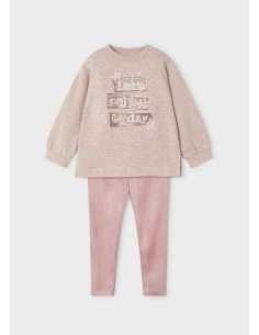 Conjunto legging antelina y sudadera niña 2