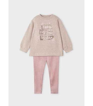 Conjunto legging antelina y sudadera niña