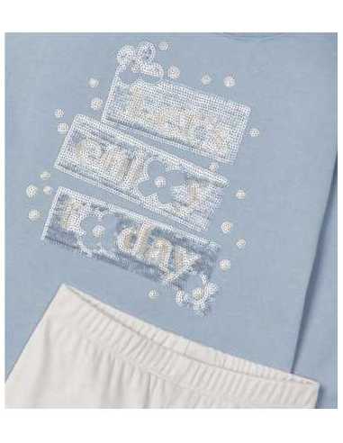 Conjunto legging antelina y sudadera niña