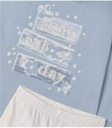 Conjunto legging antelina y sudadera niña