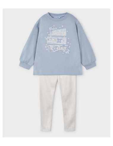 Conjunto legging antelina y sudadera niña