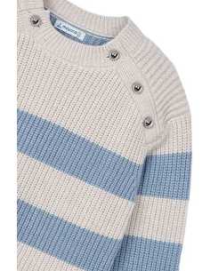 Vestido rayas tricot niña 2