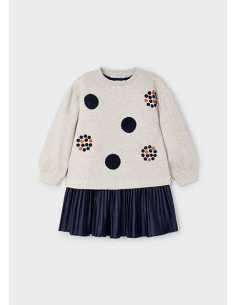 Vestido sin mangas con sudadera círculos niña 2