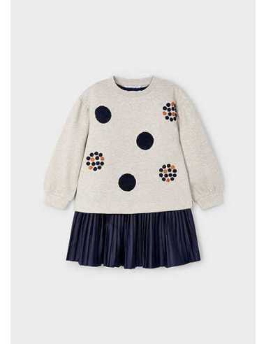 Vestido sin mangas con sudadera círculos niña