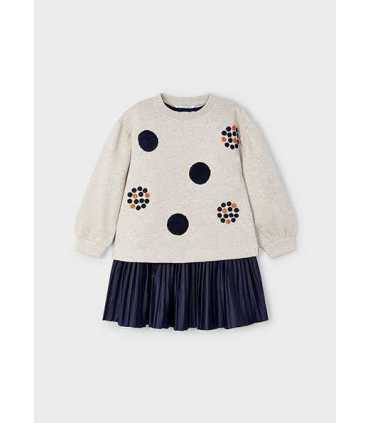 Vestido sin mangas con sudadera círculos niña