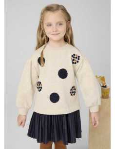 Vestido sin mangas con sudadera círculos niña