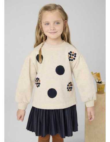 Vestido sin mangas con sudadera círculos niña