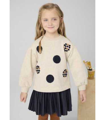 Vestido sin mangas con sudadera círculos niña