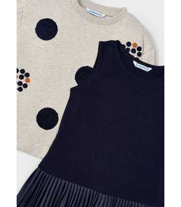 Vestido sin mangas con sudadera círculos niña