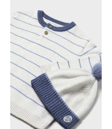 Jersey con gorro rayas bebé