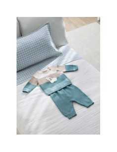 Conjunto pantalón y jersey rayas recién nacido