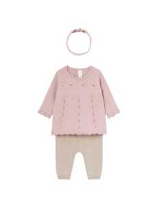 Conjunto 3 piezas tricot recién nacida 2