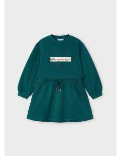 Vestido sin mangas con sudadera texto niña 2