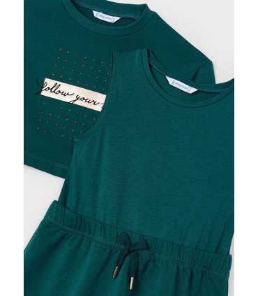 Vestido sin mangas con sudadera texto niña