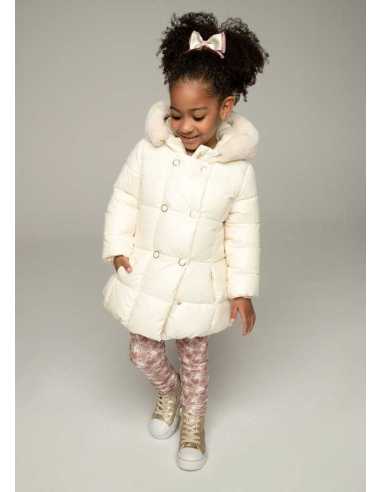Chaquetón largo nacarado niña